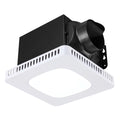 Bathroom Exhaust Fan with LED Light, 80-110-130 CFM Bathroom Vent Three Gear Color Temp, 1.5 Sones Low-Noise, Premium AC Motor Ceiling Fan for Laundry Room, Storage Room, Home Ventilation, White