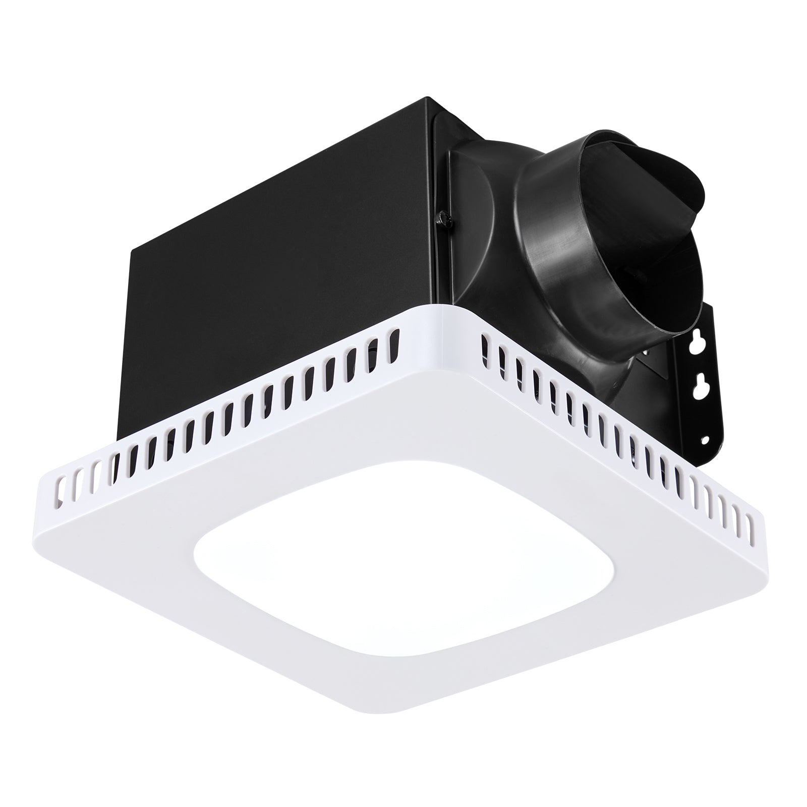 Bathroom Exhaust Fan with LED Light, 80-110-130 CFM Bathroom Vent Three Gear Color Temp, 1.5 Sones Low-Noise, Premium AC Motor Ceiling Fan for Laundry Room, Storage Room, Home Ventilation, White