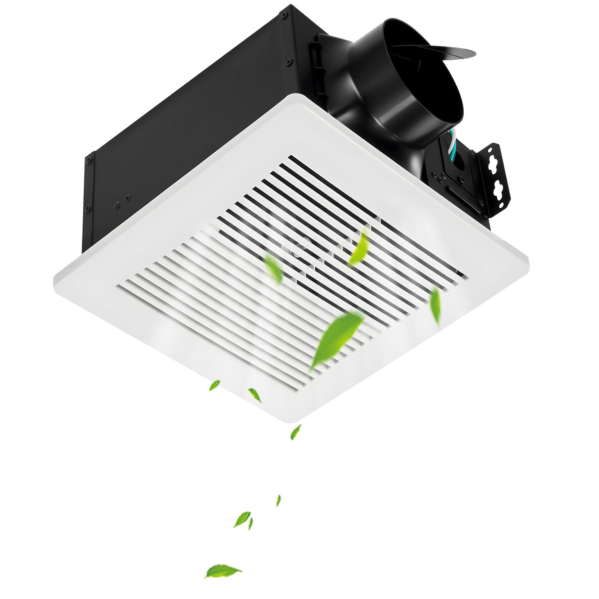 Bathroom Exhaust Fan, 110 CFM Bathroom Vent, 1.5 Sones Low-Noise, Premium Motor Ceiling Fan, Standard 4-inch Duct Interface for Laundry Room, Storage Room, Home Ventilation, White