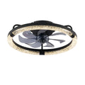 20' Ceiling Fans with Kit ,LED Light Source and Remote Control, 3000-6500K Dimmable Modern Flush Mount LED Fan Light, 6 Speeds, Quiet DC Motor For Living room, Bedroom,Kitchen----Matte Black