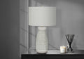 Lighting, 27'h, Table Lamp, Grey Ceramic, Grey Shade, Contemporary