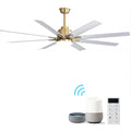 66 Inch Modern Smart Ceiling Fan With Dimmable Led Light 8 ABS Blades Remote Control Reversible DC Motor For Home Office