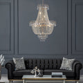 Gold Crystal Chandelier, Large Contemporary Luxury Ceiling Lighting for Living Room Dining Room Bedroom Hallway (Without Bulb)