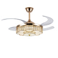 48' Ceiling Fan With Retractable Blades, Indoor  Ceiling Fan With Light with Remote Control, Noiseless Reversible Motor, 6 Speed ,3 for Patio Living Room, Bedroom, Office,Indoor
