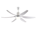 6 PCS ABS Blades  56 Ceiling Fan With Light Kit 3 Color LED Light Source, DC 6 Speed ,Remote Control Ceiling Fan  for Patio Living Room, Bedroom, Office,Indoor.(( White  )