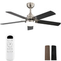 42 Inch Ceiling Fan with Light for Bedroom, Living Room - Remote Control, 3 Color Dimmable LED & Memory Function, Reversible DC motor, 1/4/8H Timer