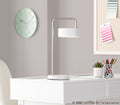 Contemporary Table Lamp in Nickel and White Metal