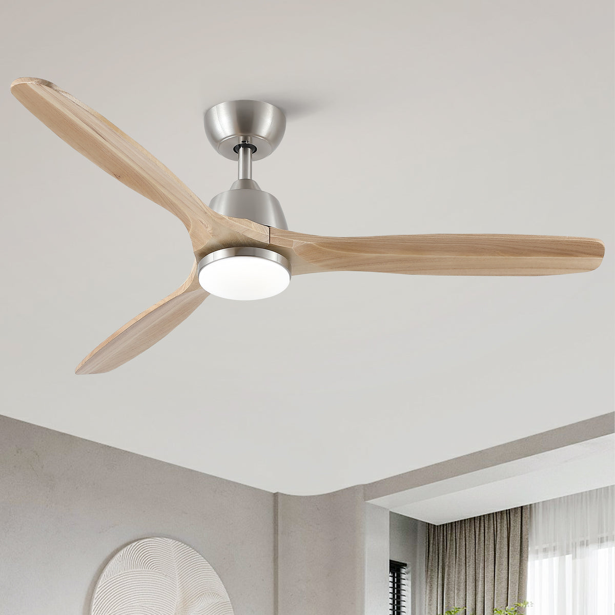 52 In. Integrated LED Ceiling Fan Lighting with Remote Control