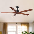 60' Black Low Profile Ceiling Fan without Light