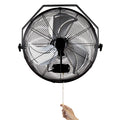 Wall Mount Fan, 2 PCS 18 inch Manual 360-Degree Tilt Adjustment, 3-speed High Velocity Max. 4000 CFM Industrial Wall Fan for Indoor, Commercial, Warehouse, Workshop, Basement, Garage