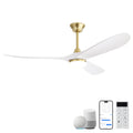 60-Inch Smart Ceiling Fan with Light, Smart App & Remote Control,DC Motor,1H/4H/8H Timer, Ideal for Large Spaces