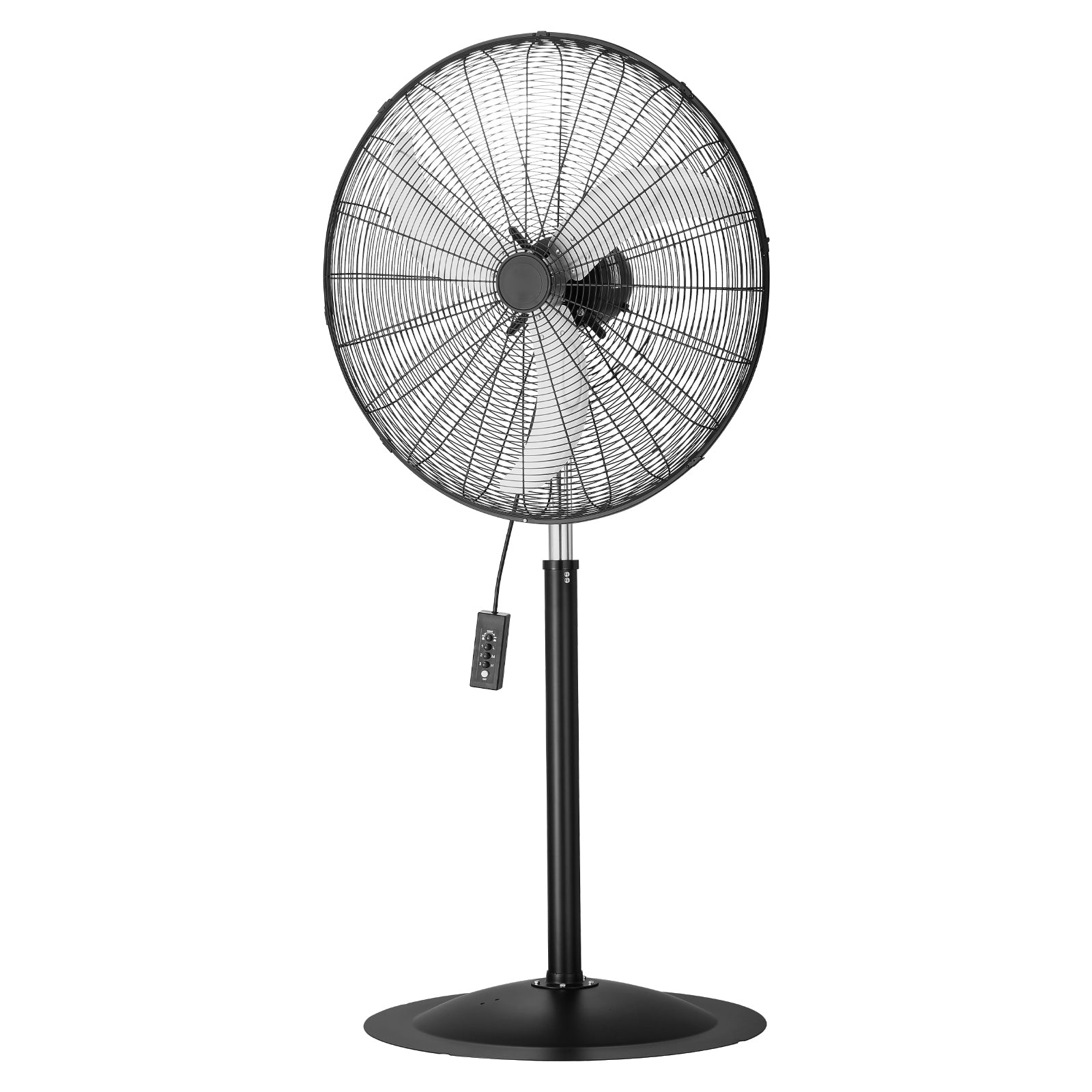 30' Industrial Pedestal Fan 3-Speed Oscillating Fan with Adjustable Height