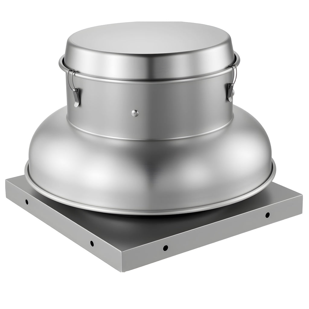 Roof Exhaust Fan, Attic Vent Fan with High-Power Motor, 21 inch Fan Base Heavy-Duty Aluminum Alloy, Speed Control Adjustable Airflow 900/1500 CFM, Compact for Garage,Kitchen,Bathroom, Silver