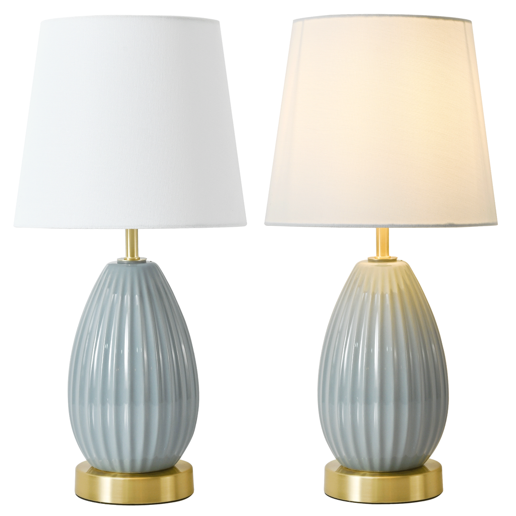 18-Inch Table Lamp Set of 2 with E26 Socket, 60W Max, Bedside Nightstand Lamps for Living Room Bedroom Kid's Room (Bulbs Excluded)