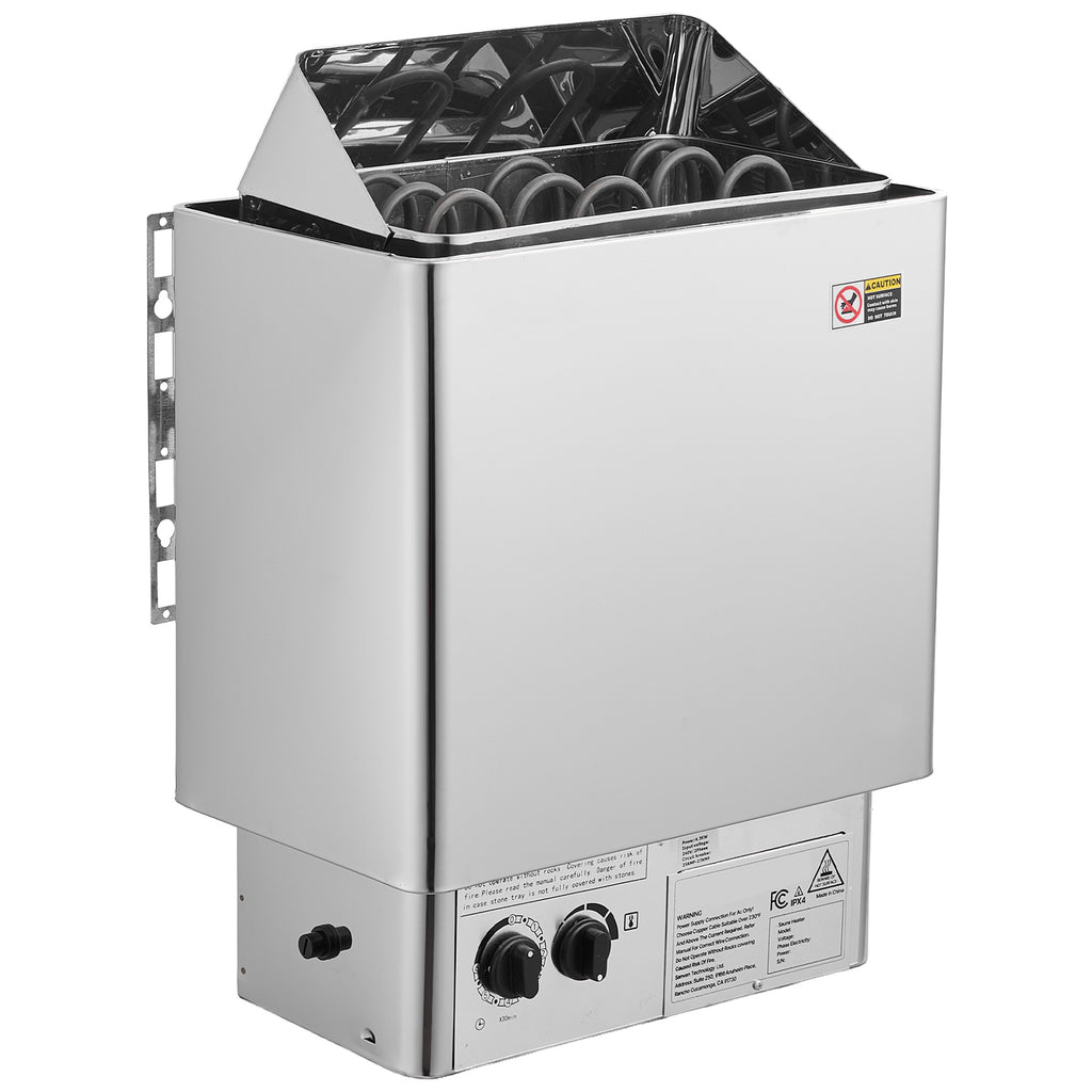 Sauna Heater, 4.5KW 240V Electric Sauna Stove, Dry Steam Bath Saunas Stove with Pre-Drilled Bracket, Fit 105 to 210 CU.FT Saunas Rooms, Steam Bath Stoves for Home, Commercial, Leisure Venues