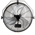 Wall Mount Fan, 18 Inch, 3-speed High Velocity Max. 4150 CFM, Waterproof Industrial Wall Fan, Commercial or Residential for Warehouse, Greenhouse, Workshop, Patio, Black, ETL Listed