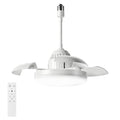 Bulb-Type Small Size Ceiling Fan With Retractable Blades, Indoor  Ceiling Fan With Light with Remote Control, for Patio Living Room, Bedroom, Office,Indoor