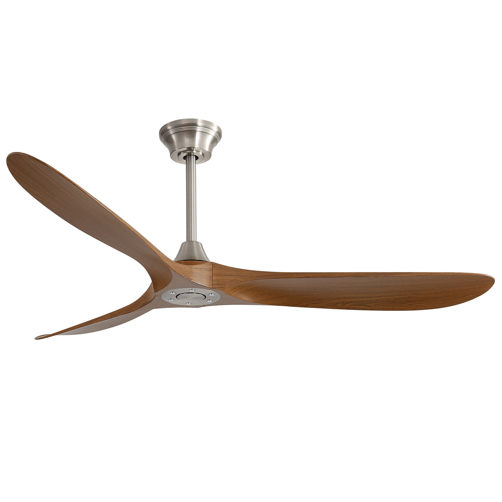 60 Inch Indoor Modern Ceiling Fan With 6 Speed Remote Control 3 Solid Wood Blade For Living Room