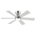 46' Flush Mount Ceiling Fan with Lights Remote Control,Quiet DC Motor 6 Plywood Blade Ceiling Fans 6 Speed Levels,Reversible Ceiling Fan,for Patio Living Room, Bedroom,Office,Indoor.( SLIVER)