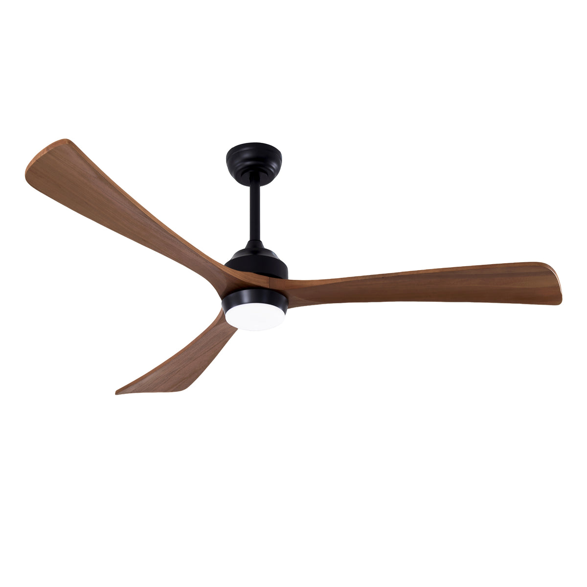 62' 3PCS  Solid Wood Blades Ceiling Fan with Lights Remote Control,Quiet DC Motor 3 Blade Ceiling Fans 6 Speed Levels,Reversible Ceiling Fan,for Patio Living Room, Bedroom, Office,Indoor.(Matte Black)