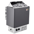 Sauna Heater, 6KW 220V Electric Sauna Stove, Steam Bath Sauna Heater with Built-In Controls, 3h Timer and Adjustable Temp for Max. 176-318 Cubic Feet, Home Hotel Spa Shower Use, FCC Certification