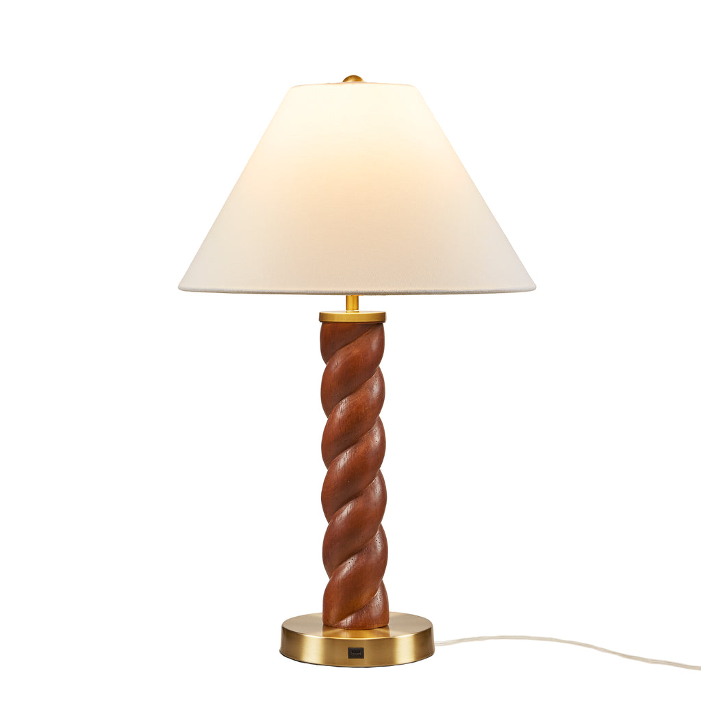 1- Piece One Size Textured Ceramic Table Lamp with Fluted Fabric Shade