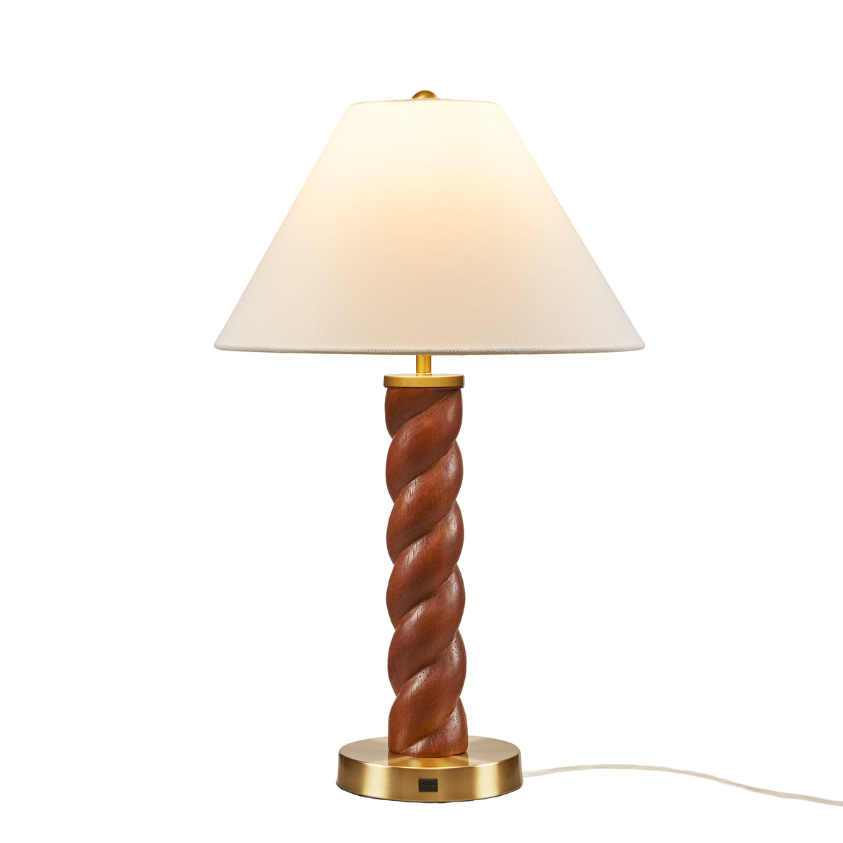 1- Piece One Size Textured Ceramic Table Lamp with Fluted Fabric Shade