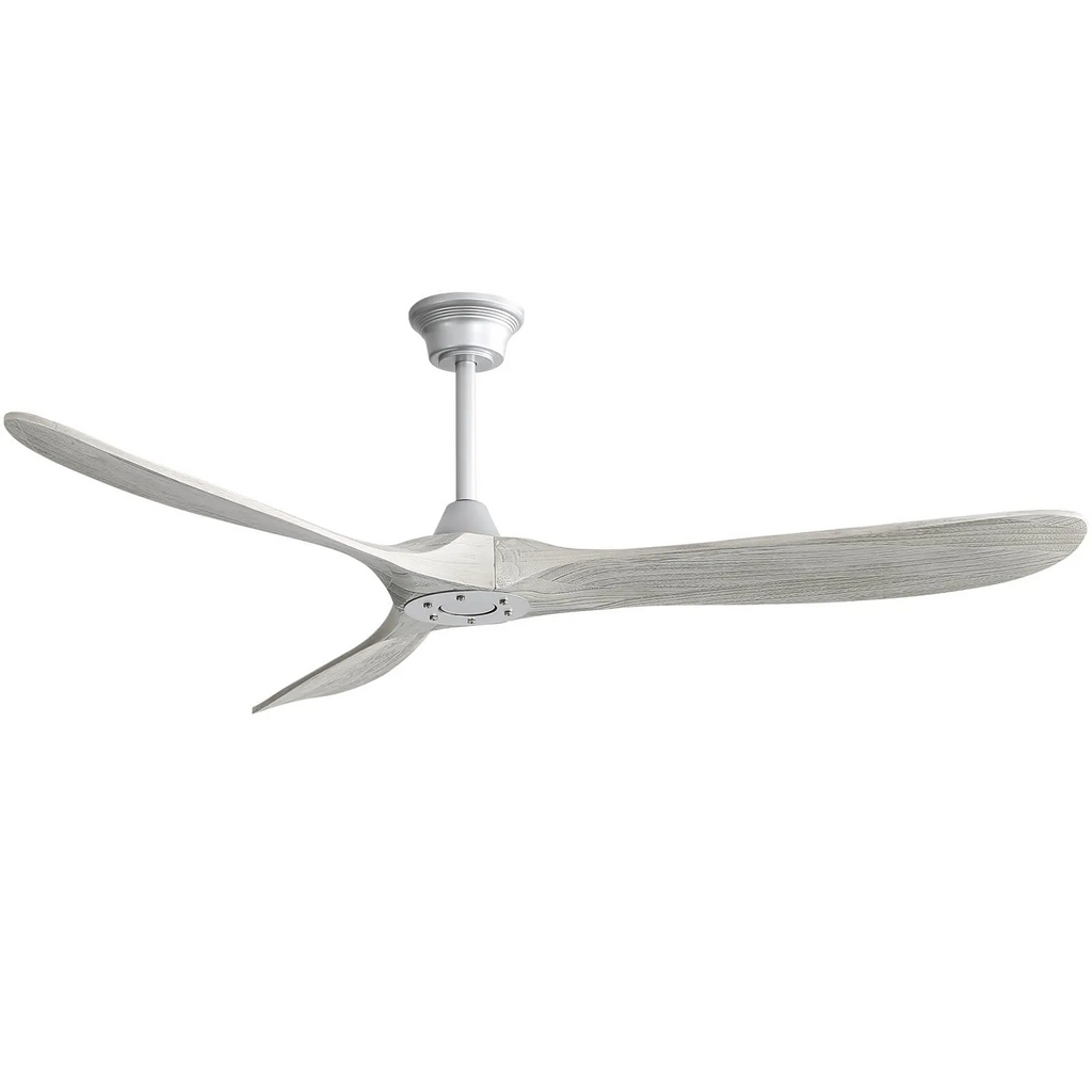 60 Inch Modern Ceiling Fan With 6 Speed Remote Control 3 Solid Wood Blade For Living Room