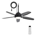52 Inch Ceiling Fan with Light, Reversible DC Motor,IP65 Waterproof for Indoor/Outdoor Patio, Bedroom, Living Room