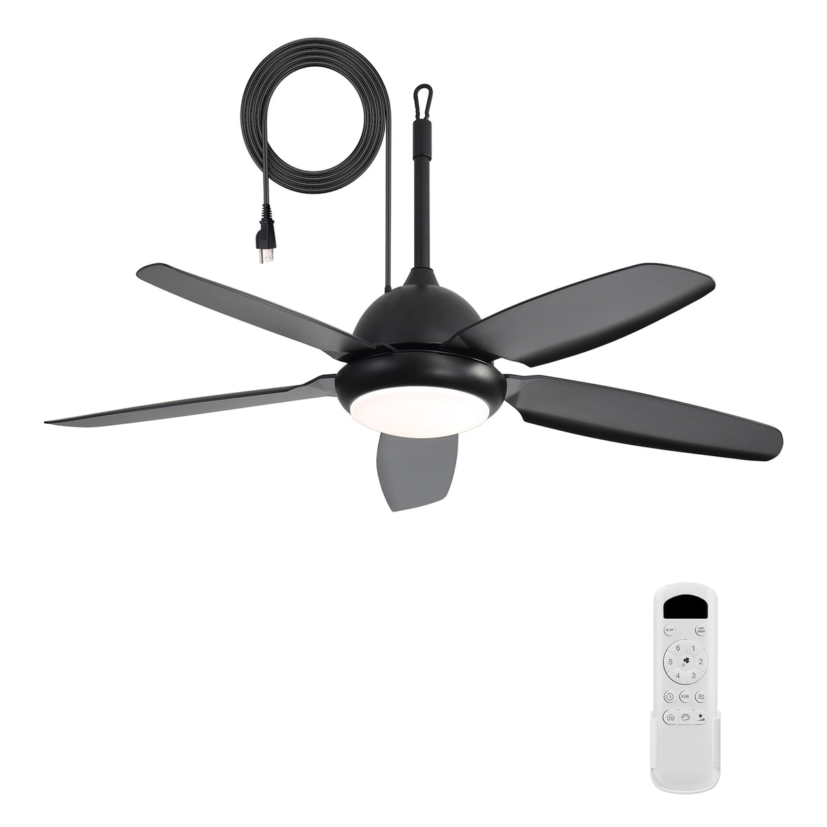 52 Inch Ceiling Fan with Light, Reversible DC Motor,IP65 Waterproof for Indoor/Outdoor Patio, Bedroom, Living Room