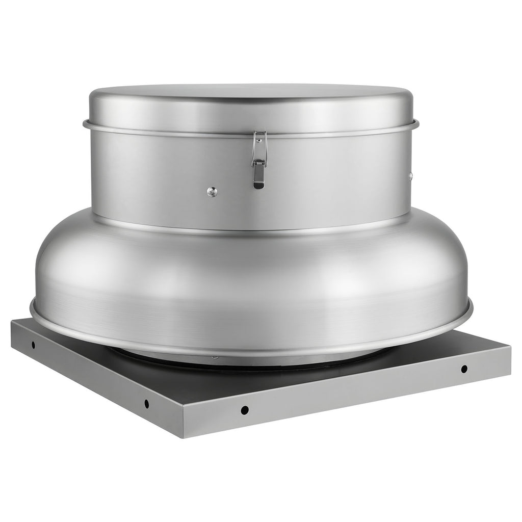 Roof Exhaust Fan, Attic Vent Fan with High-Power Motor, 24.8inch Fan Base Heavy-Duty Aluminum Alloy, Speed Control Adjustable Airflow 1500/2600CFM, Compact for Garage,Kitchen,Bathroom,Silver