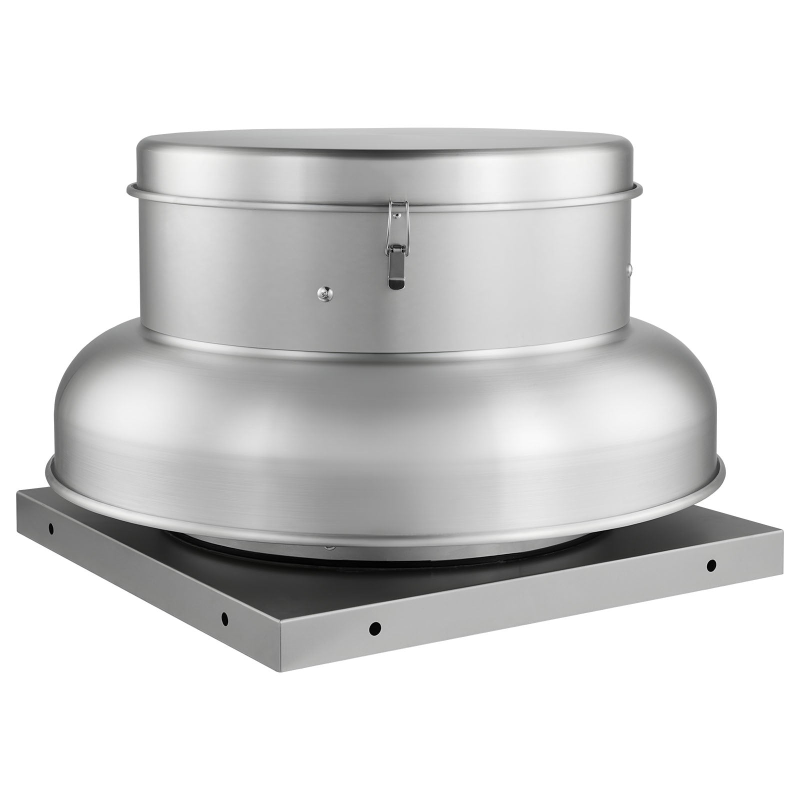 Roof Exhaust Fan, Attic Vent Fan with High-Power Motor, 24.8inch Fan Base Heavy-Duty Aluminum Alloy, Speed Control Adjustable Airflow 1500/2600CFM, Compact for Garage,Kitchen,Bathroom,Silver