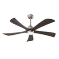 52' 5PCS Solid Wood Blades Ceiling Fan with Lights Remote Control,Quiet DC Motor 3 Blade Ceiling Fans 6 Speed Levels,Reversible Ceiling Fan,for Patio Living Room,Bedroom,Office,Indoor.(Stain nickel )