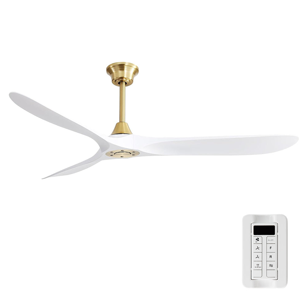 60 Inch Indoor Modern ABS Smart Ceiling Fan With 6 Speed Remote Control Reversible DC Motor For Bedroom