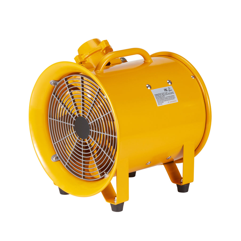 Portable Ventilator, 12' Heavy Duty Cylinder Fan, 550W Strong Shop Exhaust Fan 2500CFM, 9.8ft Power Cord (No charging head), Industrial Utility Blower for Sucking Dust, Smoke Home/Workplace
