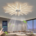 45In Ceiling Fan with Lights Remote Contro Dimmable LED,6 Gear Wind Speed Fan Light