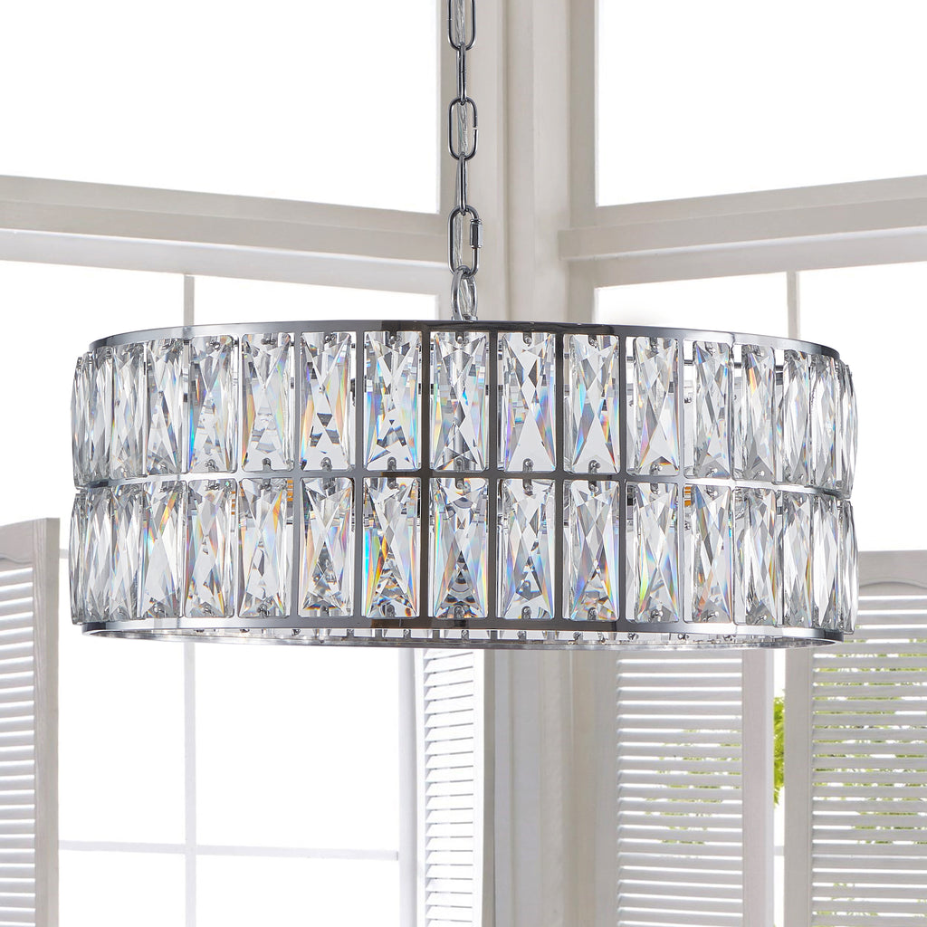 Crystal Chandeliers,5-Tier Round Semi Flush Mount Chandelier Light Fixture,Large Contemporary Luxury Ceiling Lighting for Living Room Dining Room Bedroom Hallway