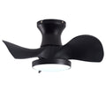 ABS Ceiling Fan with 3 Color Temperatures Light and Remote Control DC Motor Powerful and low noise Small Space ceiling fan for Kitchen Bedroom Dining room Toilet Patio.( Matte Black)