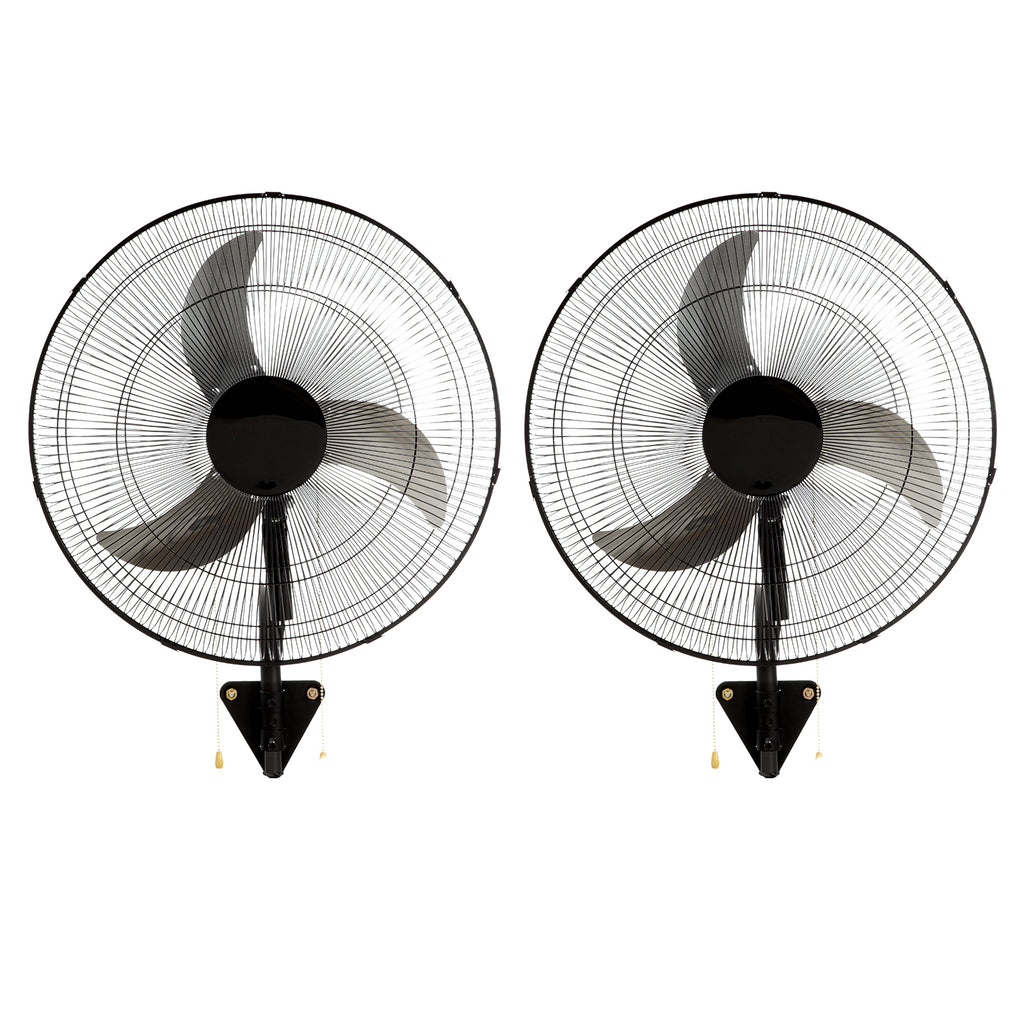 Wall Mount Fan, 2 PCS 18 inch Oscillating, 3-speed High Velocity Max. 4000 CFM Industrial Wall Fan for Indoor, Commercial, Residential, Warehouse, Greenhouse, Workshop, Basement, Garage,Black