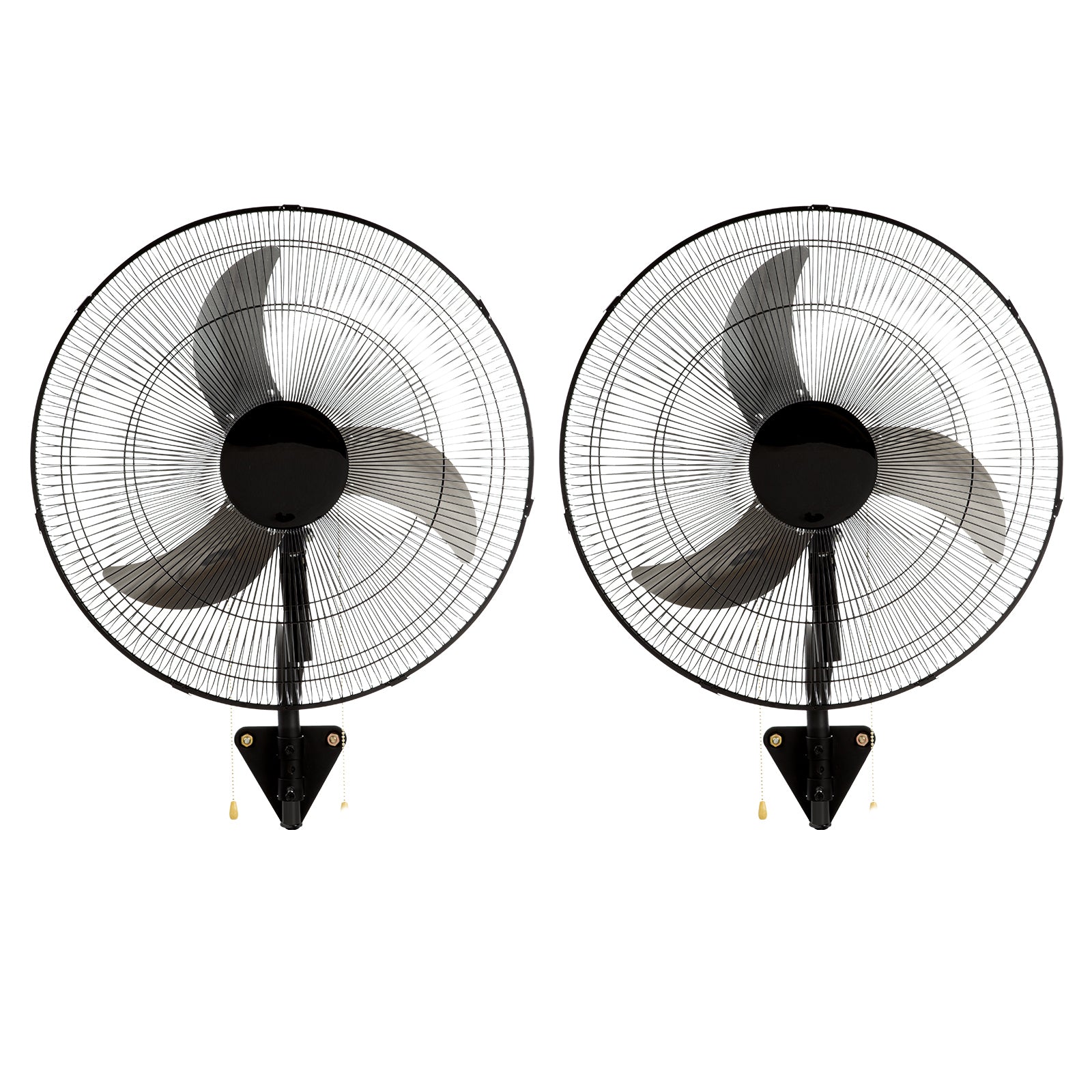 Wall Mount Fan, 2 PCS 18 inch Oscillating, 3-speed High Velocity Max. 4000 CFM Industrial Wall Fan for Indoor, Commercial, Residential, Warehouse, Greenhouse, Workshop, Basement, Garage,Black
