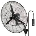 Wall-Mount Misting Fan, 30 Inch, 3-speed High Velocity Max. 9500 CFM, Waterproof Oscillating Industrial Wall Fan, Commercial or Residential for Warehouse, Greenhouse, Workshop, Black, ETL Listed