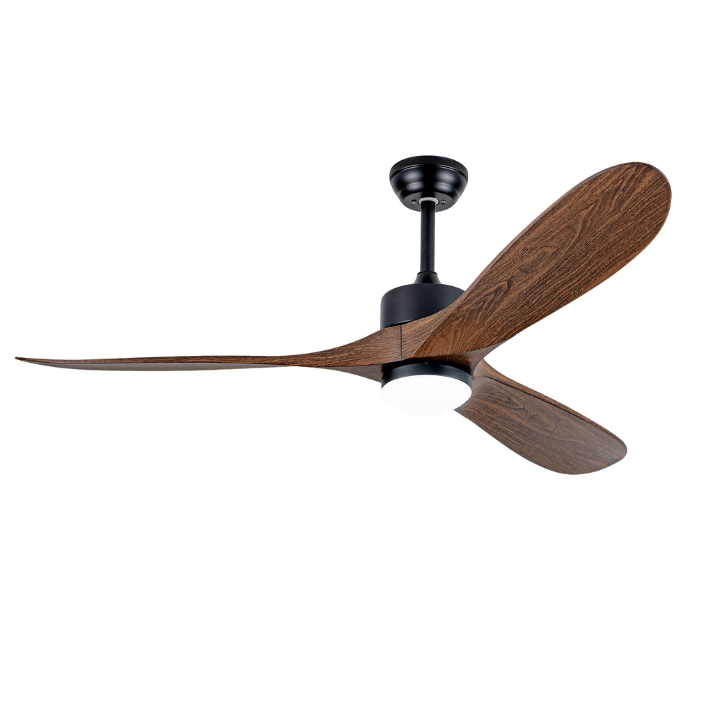60' Ceiling Fan with LED Light Remote Control,Quiet DC Motor 6 Speed Levels,Adjust Height( 2 PCS Rod) Reversible Ceiling Fan, for Patio Living Room, Bedroom, Office,Indoor.