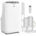 HOMCOM Inverter Air Conditioner, 14000 BTU Dual Hose Portable AC Unit with Cool, Dehumidifier, Fan, for 700 Sq. ft, 24H Timer On Off, Window Kit