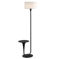 146cm (57.5 inches) Dimmable Floor Lamp with Table, Vintage Standing Light with Tray and Foot Switch, Bulb Included, Ideal for Living Room & Bedroom