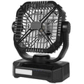 10400mAh Solar Fan Camping Fan with Solar Panel LED Lantern 7W 8 Inch