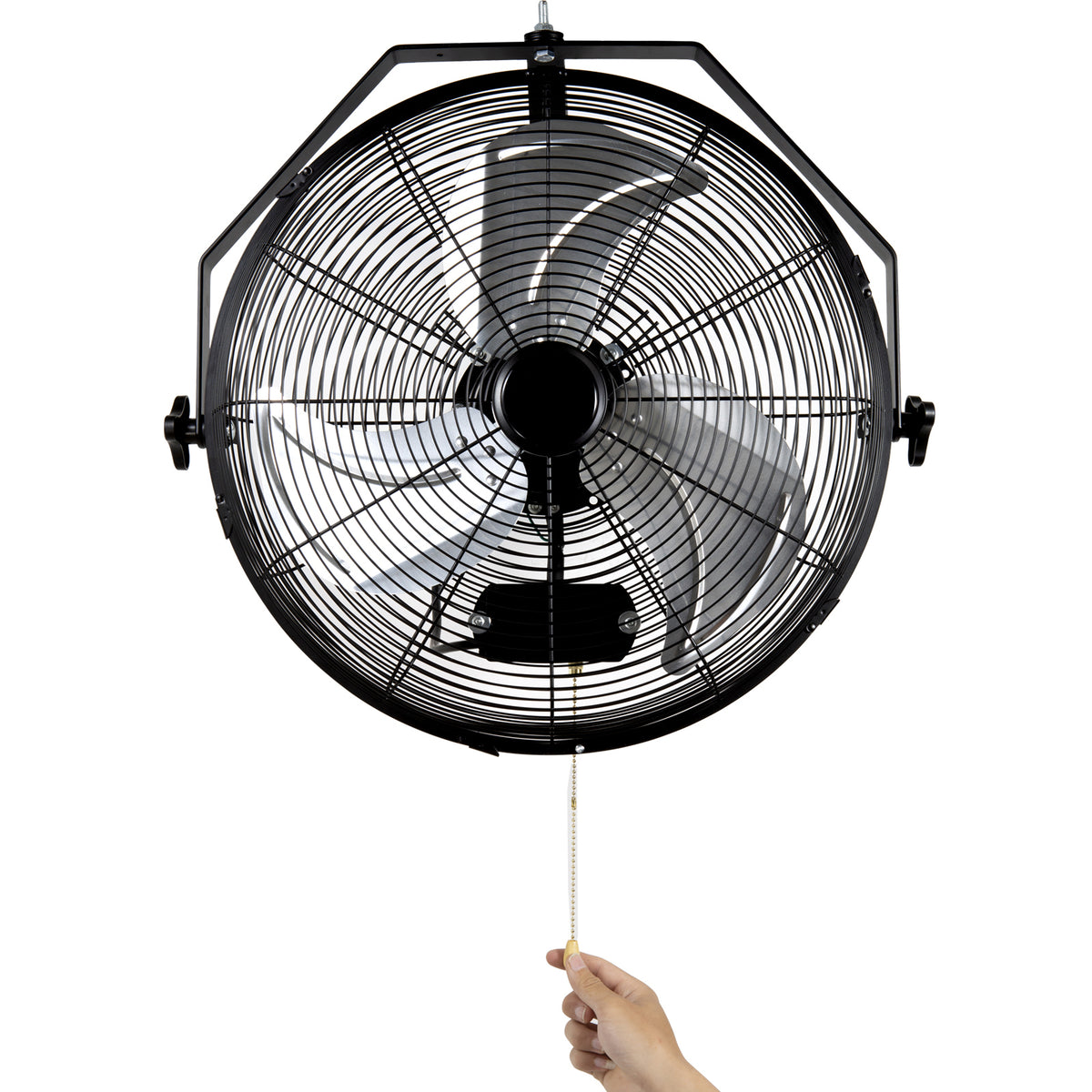 Wall Mount Fan, 2 PCS 18 inch Waterproof, 3-speed High Velocity Max. 4000 CFM Industrial Wall Fan for Indoor, Commercial, Residential, Warehouse, Greenhouse, Workshop, Basement, Garage,Black