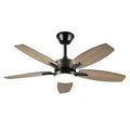 42' 5PCS  Plywood Blades Ceiling Fan with Lights Remote Control,Quiet DC Motor  Ceiling Fans 6 Speed Levels,Reversible Ceiling Fan,for Patio Living Room, Bedroom, Office,Indoor.(Matte Black)