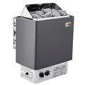 9KW Sauna Heater, Steam Bath Sauna Heater with Built-In Controls, Electric Sauna Stove, 3h Timer and Adjustable Temp for Max. 317-459 Cubic Feet, Home Hotel Spa Shower Use 220V, FCC Certification