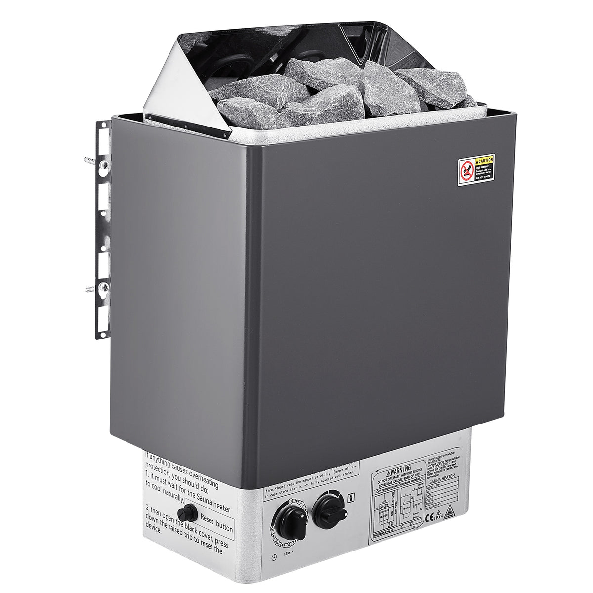 9KW Sauna Heater, Steam Bath Sauna Heater with Built-In Controls, Electric Sauna Stove, 3h Timer and Adjustable Temp for Max. 317-459 Cubic Feet, Home Hotel Spa Shower Use 220V, FCC Certification