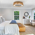 21' Bohemian Braided Ceiling Fan Light, Silent Remote Control with Timing Function, Adjustable Color Temperature, Suitable for Bedroom and Living Room